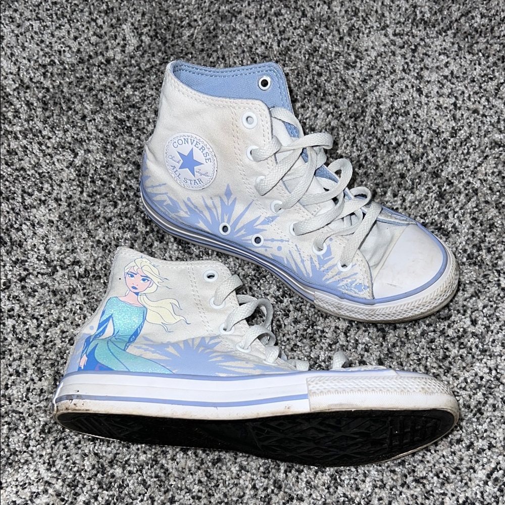 Converse Kids' Elsa High-Top Sneakers Chuck Taylor - White and Blue Size 2